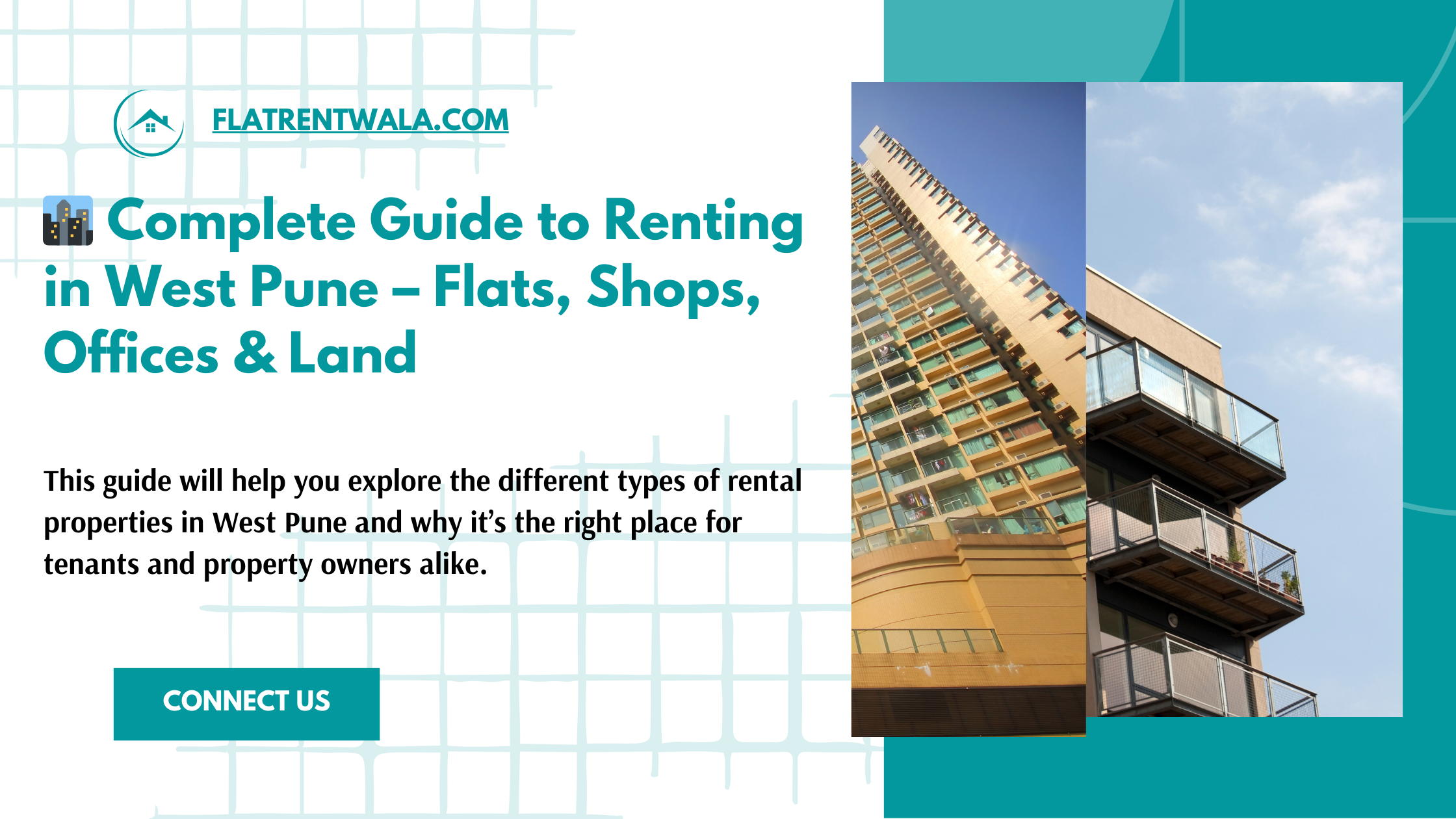 🏙 Complete Guide to Renting in West Pune – Flats, Shops, Offices & Land Flat on rent in pune city