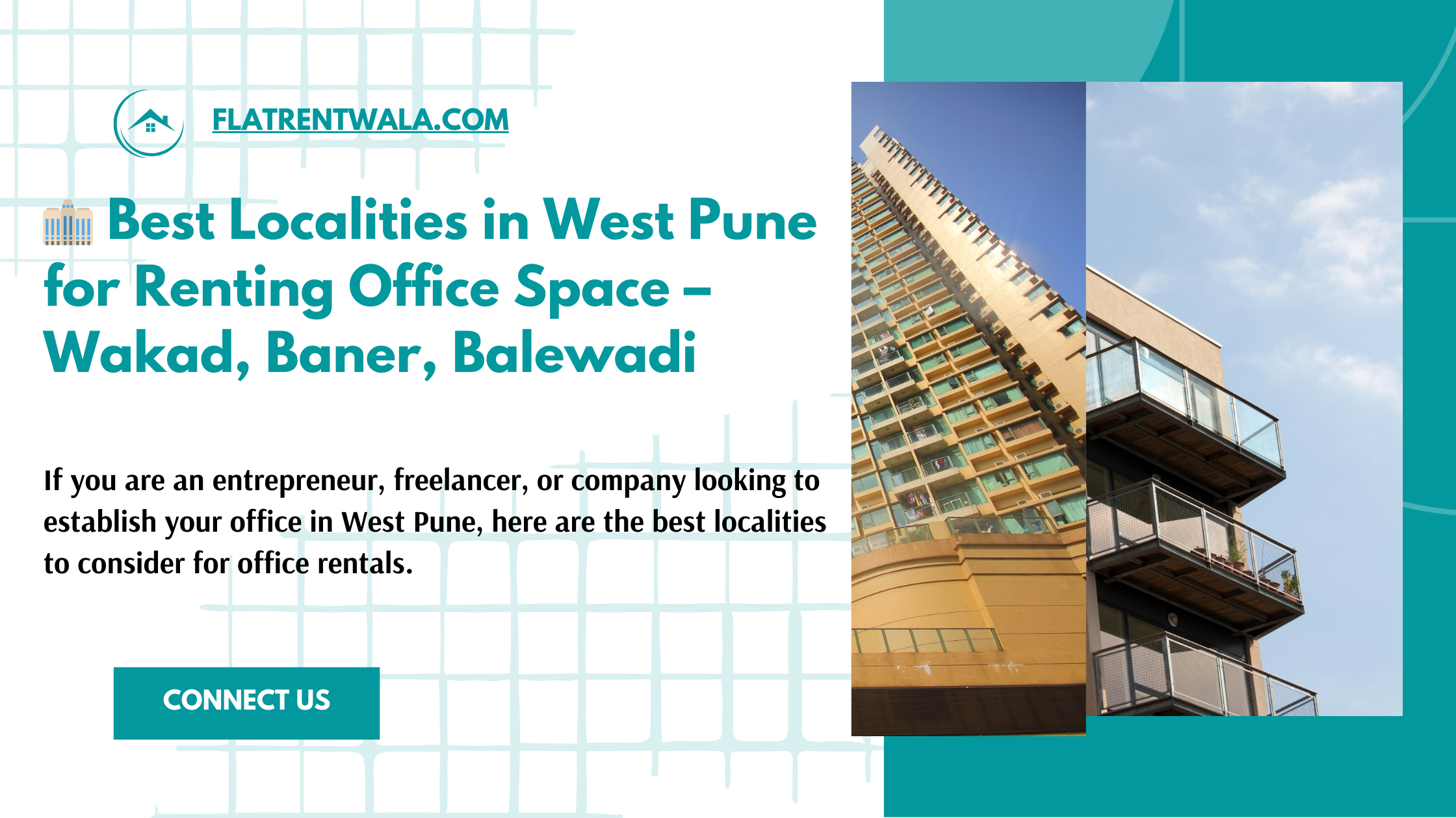 Best Localities in West Pune for Renting Office Space – Wakad, Baner, Balewadi & More shop on rent near me